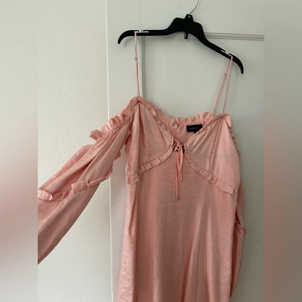 Majorelle Light Pink Off-Shoulder Dress Sz L - Picture 4 of 7